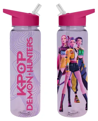 Produktbild von Trinkflasche KPop Demon Hunters mit integriertem Trinkhalm 750ml Kunststoff