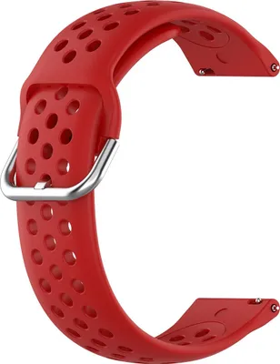Produktbild von BStrap Silicone Dots Armband für Samsung Galaxy Watch 3 41mm, red