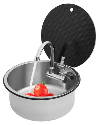 Productafbeelding van Camping Wastafel 34 cm - Met Vouwkraan