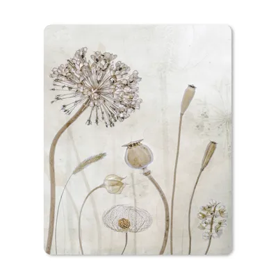 Produktbild von MuchoWow® Mauspad Mousepad Blumen - Aquarell - Stilleben - Braun - Vintage 19x23 cm - Mousepads - Maus Mat - Pad - Mausunterlage - Mauspads - Spielen