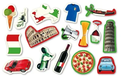 Image de Confettis italiens - Coffret de 48 pièces - Diamètre : 2-6 cm