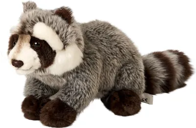 Produktbild von Uni-Toys - Waschbär - 23 cm (Länge) - Plüsch-Bär - Plüschtier, Kuscheltier