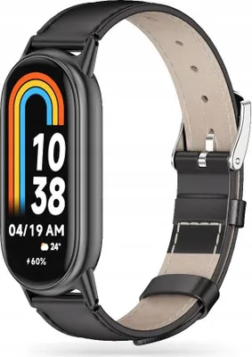 Zdjęcie produktu dla Tech-Protect Leatherfit Xiaomi Band 8 / 8 NFC Black