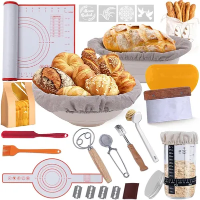 Produktbild von Gärkorb 23 cm und 25 cm, rund und oval, für Anfänger, Brotbackkorb