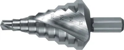 Produktbild von RUKO Stufenbohrer HSS spiralgenutet mit Kreuzanschliff für metrische Kabelverschraubungen Ø 6,5 - 32,5 mm - 101092/RUKO