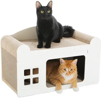 Produktbild von Katzenkratzhaus nachhaltig interaktiv 55x27x35cm