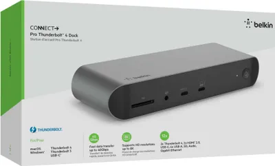 Image de Belkin Thunderbolt 4 PRO USC-C, USB-A, HDMI, SD, GbE, INC006vfSGY