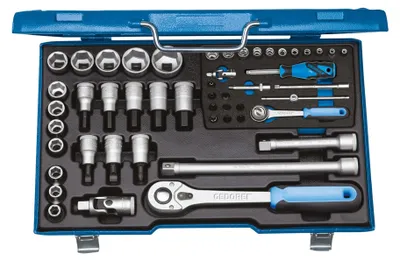 Image de Jeu de douilles 1/4" + 1/2", 50 pièces, 19 V20U-10 Gedore | 4010886615744