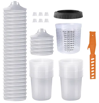 Produktbild von Farbbecher 600 ml, für Farbsprühpistolen, 50 Stück, für Lackierarbeiten