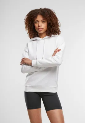 Image de Urban Classics TB1524 | Sweat à capuche femme avec larges bords-côtes - Couleur : Blanc - Taille : XS