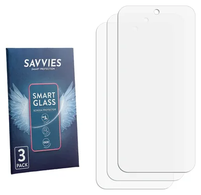 Produktbild von 3x Savvies Schutzglas Folie für Tecno Spark 50 4G 9H Panzer Schutzfolie Glas Displayschutz klar transparent