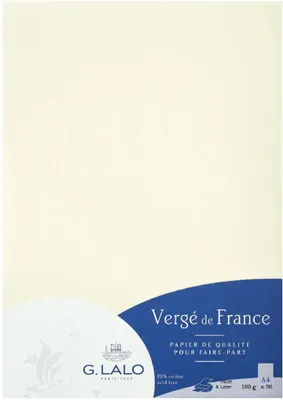 Immagine prodotto di Foglio 50 fogli A4 Verge 100 g bianco