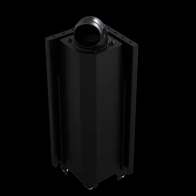 Produktbild von Kamineinsatz aus Stahl KRATKI MBN rechts 10 kW Ø 200 schwarz Verkleidung