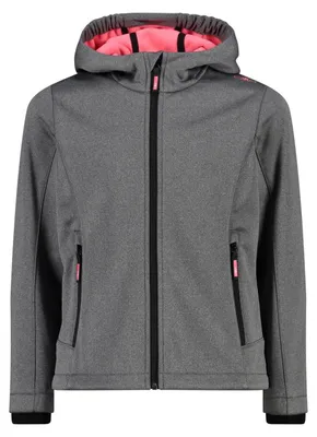 Obrázek produktu pro CMP – Dětská bunda G-Jacke s pevnou kapucí, černá, melírovaný lesklý materiál, velikost 140