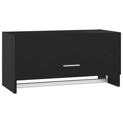 Produktbild von vidaXL Kleiderschrank Schwarz 70x32,5x35 cm Holzwerkstoff