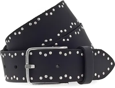 Produktbild von Vanzetti Leder Gürtel Denim Love 35mm Full Leather Belt W110 Black schwarz