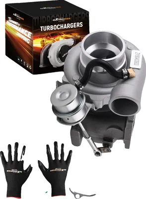 Immagine prodotto di Turbocompressore, turbina A/R 0,64, compressore A/R 0,60, dimensioni 26x25x23 cm, alimentazione olio 12 mm, potenza fino a 350 CV