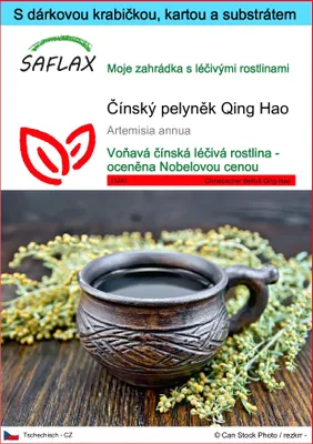 Obrázek produktu pro SAFLAX Dárková sada - Čínský pelyněk Qing Hao - Artemisia annua - 250 Semena - S dárkovou krabičkou, přepravním štítkem, dárkovou kartou a pěstebním médiem