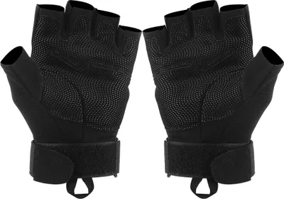 Obrázok produktu pre Pánske rukavice s polotvorenými prstami – outdoor, fitness, lezenie a vojenské použitie, protišmykové, čierne, športové rukavice, veľkosť M