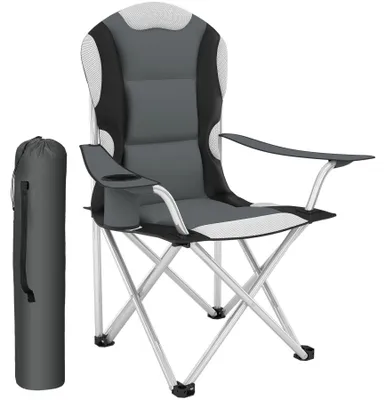 Image de Chaise pliante avec rembourrage - gris, par pièce