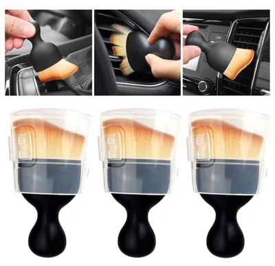 Productafbeelding van QUAAM 3-delige set voor het reinigen van het interieur van auto's, inclusief: auto-reinigingsborstel, stofzuigeraccessoire, en andere auto-reinigingsaccessoires