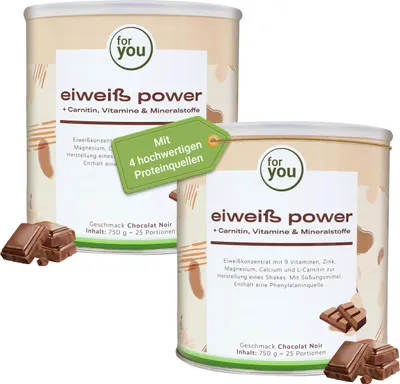 Produktbild von for you power Eiweiß Doppelpack