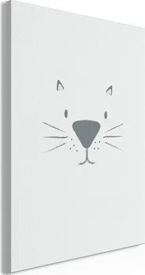Produktbild von Vliesstoff Leinwandbild - Cat's Face (1 Part) Vertical 80x120 cm Für Kinder g-A-0318-b-a
