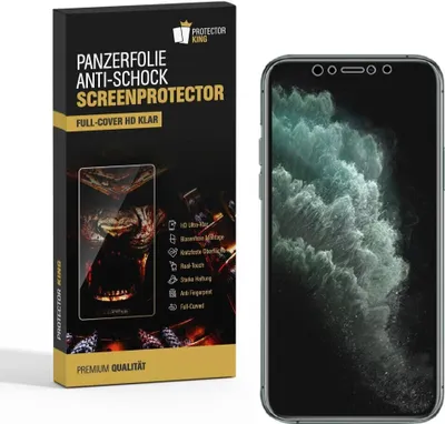 Produktbild von 2x Panzerfolie für iPhone 11 Pro Max FULL COVER ANTI-SCHOCK Displayfolie HD KLAR