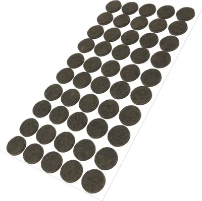 Produktbild von Adsamm® | 50 x selbstklebende Filzgleiter / Braun / Ø 20 mm / rund / Möbelgleiter aus Filz mit 3.5 mm Stärke