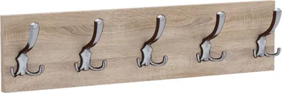 Image de AKKE Sonoma Portemanteau horizontal petit CHROME crochets l x h : 70 x 15 cm