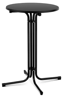 Produktbild von Runder klappbarer Stehtisch Ø 70 cm schwarz 110 cm hoch Bistrotisch Gastronomie