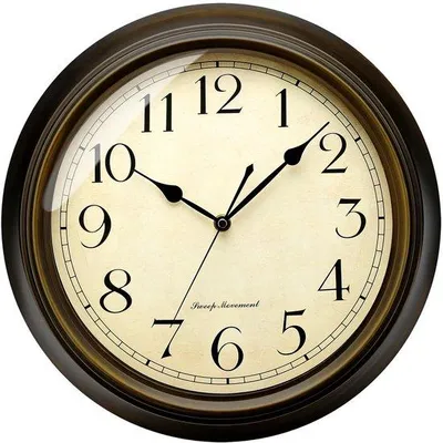 Image de Petite horloge murale rétro de 25 cm, silencieuse et à piles, pour le salon ou la chambre à coucher