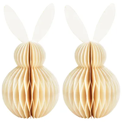 Produktbild von Osterdeko Osterhasen zum Hinstellen weiß 2er Set Dekofiguren