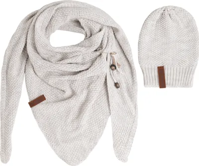 Produktbild von Knit Factory Coco Dreiecksschal & Coco Mütze - Beige