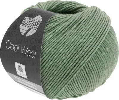 Immagine prodotto di Lana Grossa COOL WOOL 50 g di filato per maglieria di facile manutenzione in Lana extrafine 95 colori Colore 2079 - verde giunco