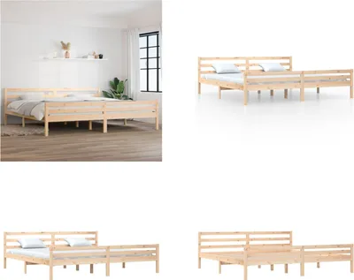 Immagine prodotto di vidaXL Letto in legno massiccio 200x200 cm - Struttura letto - Letto - Struttura letto in legno