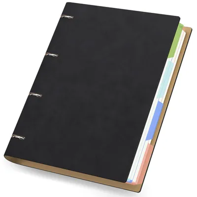 Imagen del producto de Omgoods - Cuaderno de anillas de cuero A4 con 150 hojas