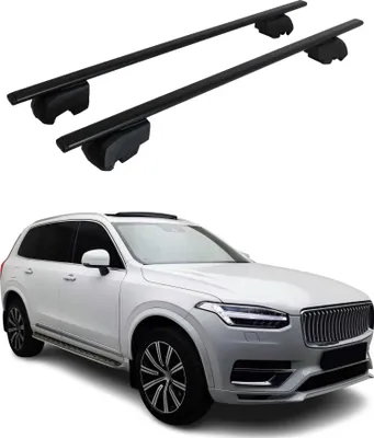 Produktbild von Dachträger Gepäckträger für Volvo XC90 2019-2023 Grundträger ABE Schwarz 2x