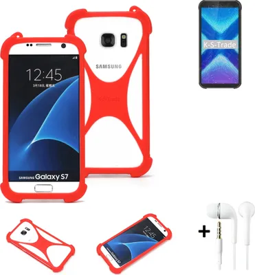 Produktbild von Handy-hülle + Kopfhörer kompatibel mit Blackview BV5500 Plus Schutz-hülle Bumper Silikon Schutz Hülle Cover Case Silikoncase Silikonbumper TPU