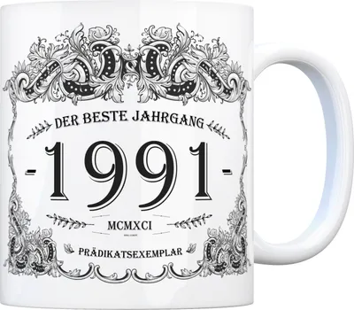 Produktbild von 1991 der beste Jahrgang Kaffeebecher Tasse Kaffeetasse Geburtsjahr Geburtstag