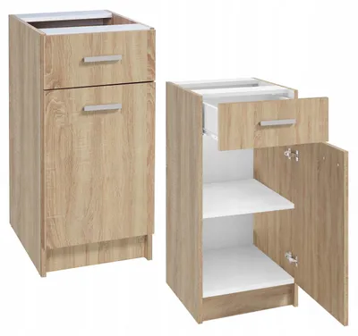 Zdjęcie produktu dla Szafka Kuchenna Dąb Sonoma Stojąca 40 x 82 x 49 Matowa Dolna Drzwi Szuflada