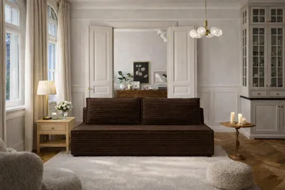 Produktbild von Kaiser Möbel Schlafsofa, Sofa mit Schlaffunktion und Bettkasten, DUO, Stoff Velo, Braun