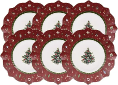 Produktbild von Villeroy & Boch Toy's Delight Frühstücksteller in Rot, 24 cm, 6er-Set