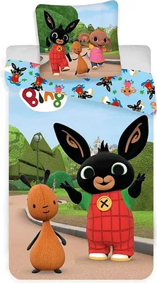 Immagine prodotto di Set di biancheria da letto per bambini Bing Bunny Bunny Bing Flop Elephant Sula piumone 100 x 135 + cuscino 40 x 60 cm, 100% cotone