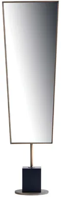 Produktbild von Eleganter Standspiegel mit geometrischem Design und stabilem Fuß