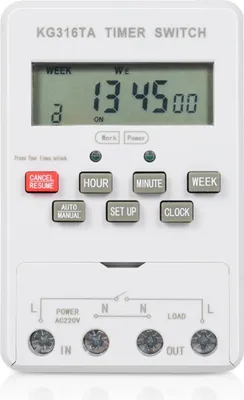 Produktbild von KG316TA 220V Zeitschaltuhr Automatische digitale Zeitschaltuhr Mikrocomputer-Zeitschaltuhr Programmierbare Zeitschaltuhr Straßenlaternenschalter mit Zeitschaltuhr für Leuchtkästen Neonlicht-Produktionsanlagen