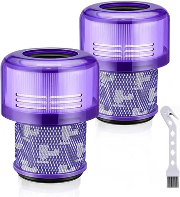 Produktbild von Ersatz Filter für Dyson V11 SV17 SV14 SV22 absolute extra pro animal torque drive total clean staubsauger, ersatzteil ersetzen sie no.DY-970013-02 & 97001302(2 Stück Filter 1 Reinigungsbürste)