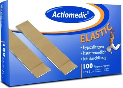 Produktbild von ACTIOMEDIC® ELASTIC Fingerverband Pack à 100 Stück - 12 x 3 cm
