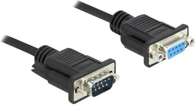 Produktbild von DELOCK Seriell Kabel RS-232 D-Sub9 St zu Bu m. Steckergeh.2m