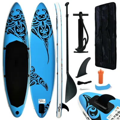 Image de Vidaxl Stand Up Paddleboard Set aufblasbare 305x76x15 cm blau